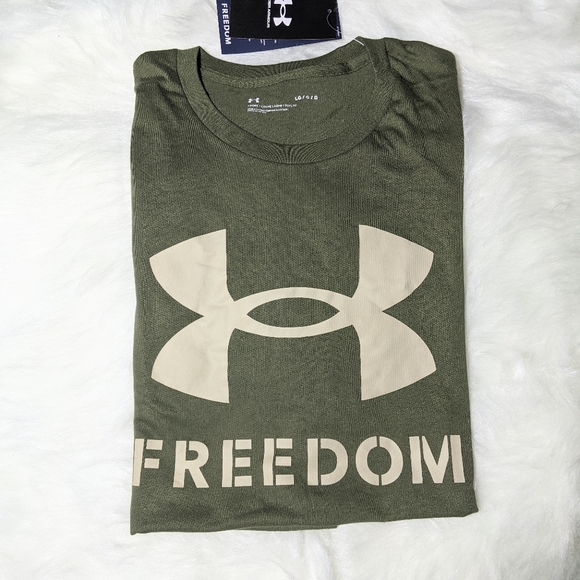 NWT Under Armour Freedom T Shirt Green L - Picture 4 of 9